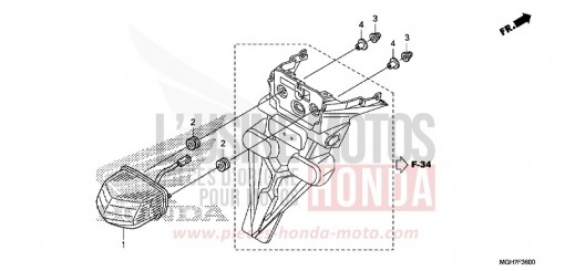 FEU ARRIERE VFR1200XF de 2015